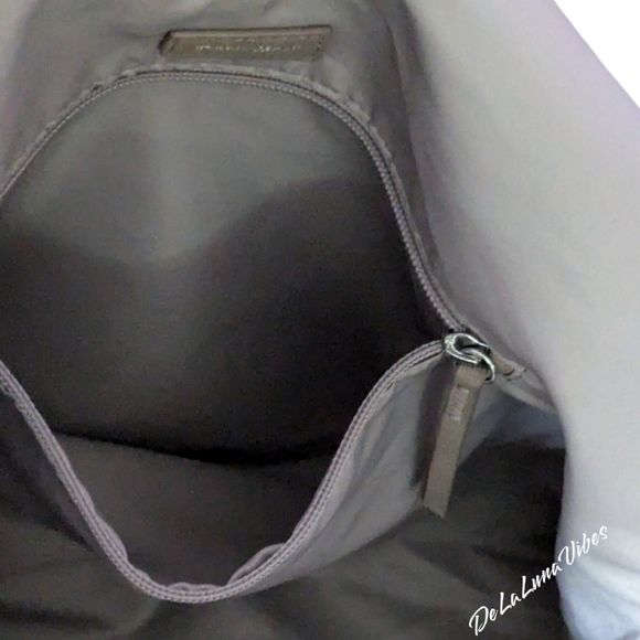 Stella & Dot Crisscross HoBo Handbag. NWOT. Soft Grey & Deep Grey. - Picture 6 of 9